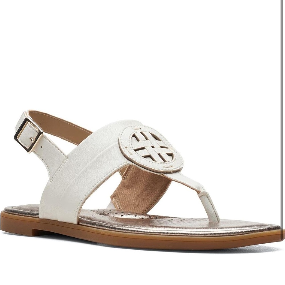 Clarks Women's Reyna Glam Flat Sandal size 9